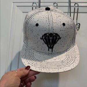 Carbon Black and White Speckled Hat